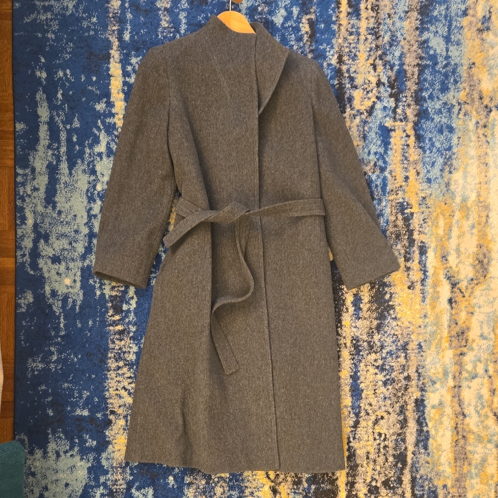 Moving Sale: Nordstrom/Fleurette Heavy Wool Gray Women's Belted Coat Size S